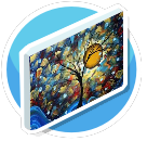 Colorful tree canvas 2