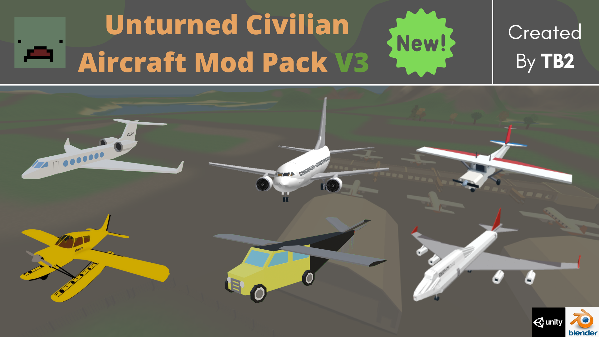 Custom Air Vehicles (Auto Spawns) – Unturned Mod