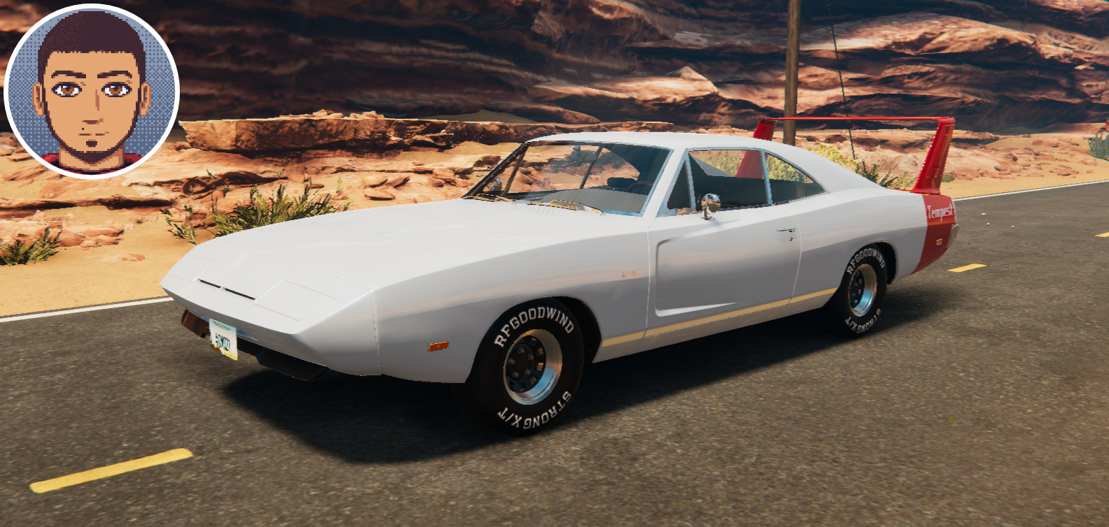 Tempest Daytona (red stripe and painted lip)