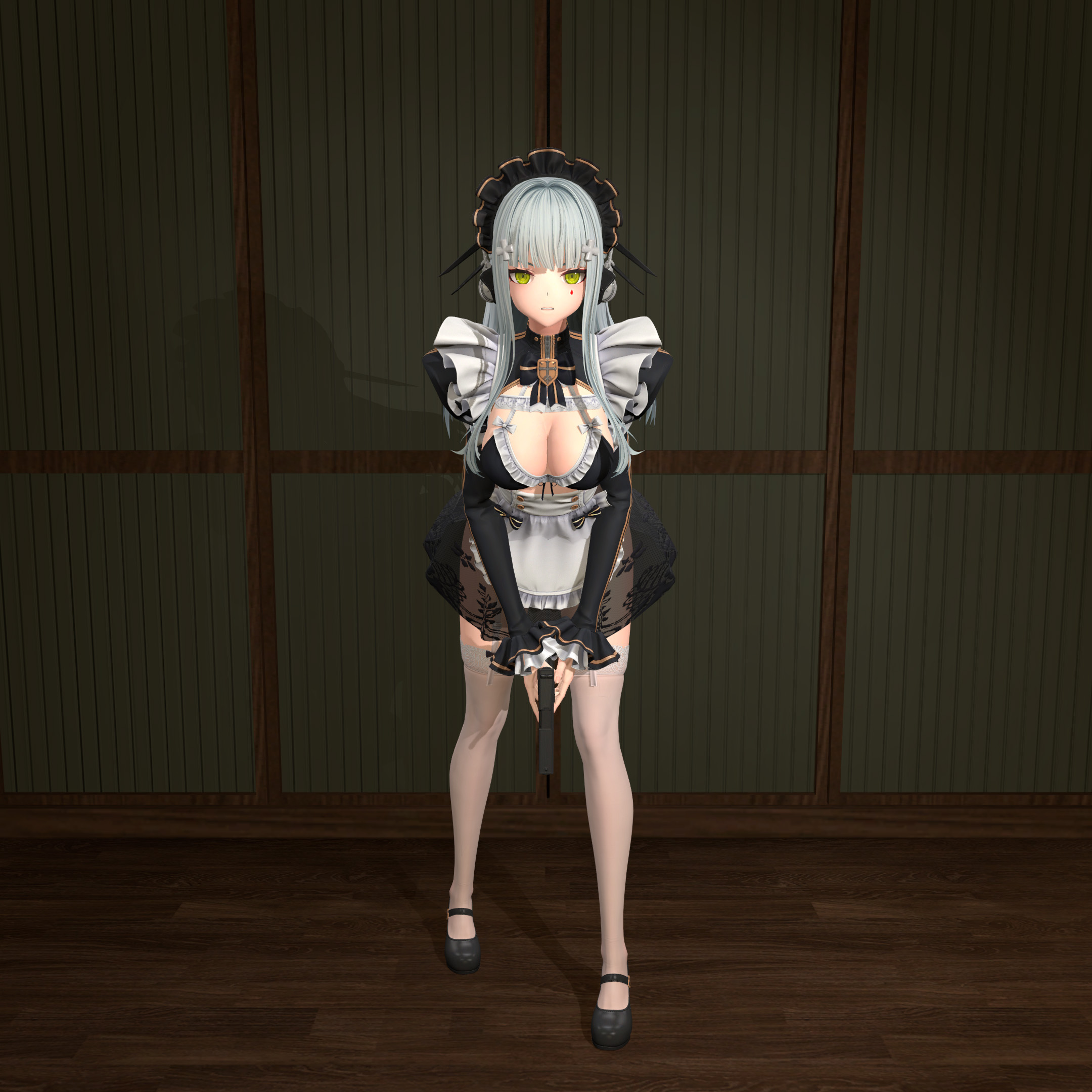 【少女前线2】可露凯持枪——【Girls Frontline 2】Klukai's gun holding posture