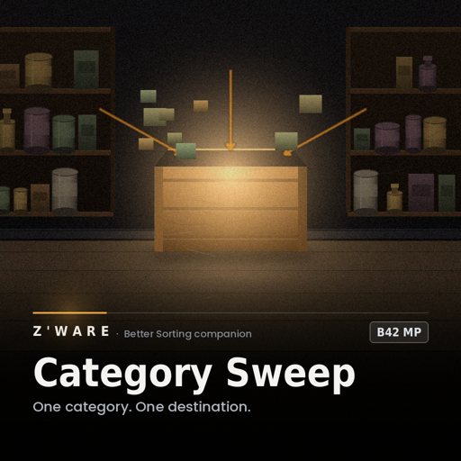 Z'Ware Category Sweep: All Of These Go Here [Better Sorting Companion | B42 MP]