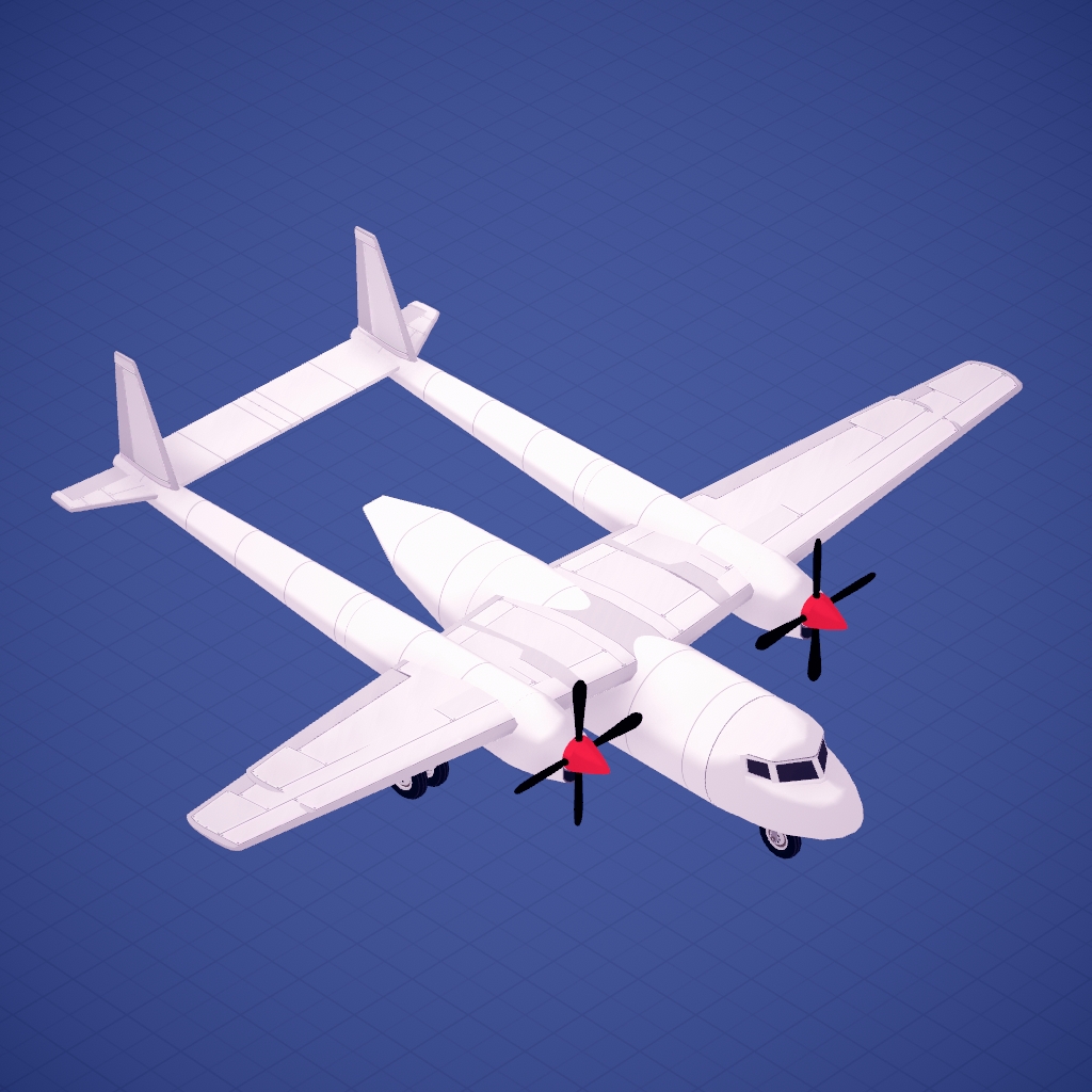 Twin-boom cargo plane