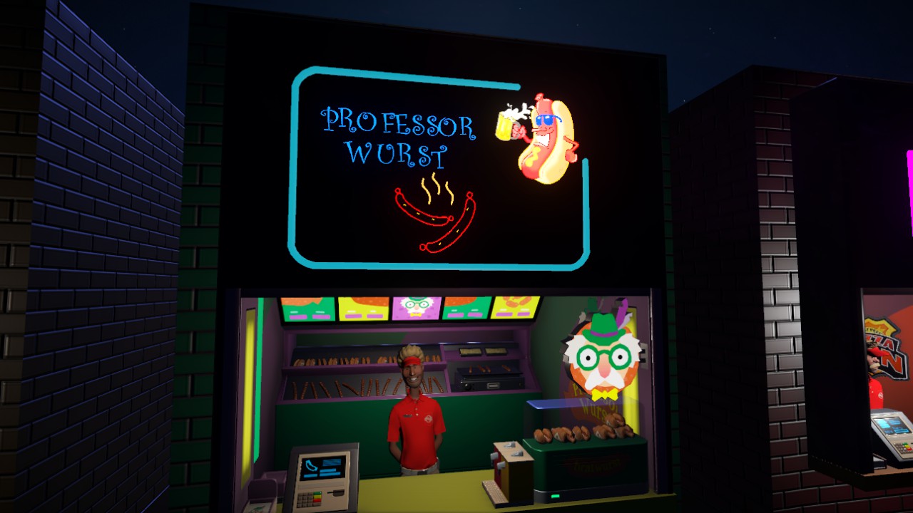 neon professor-wurst