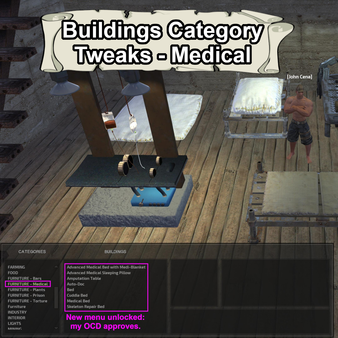 Buildings Category Tweaks - Medical