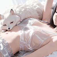 Silk Pajamas Girl (Lying Down) - Remastered Collection (4K) preview
