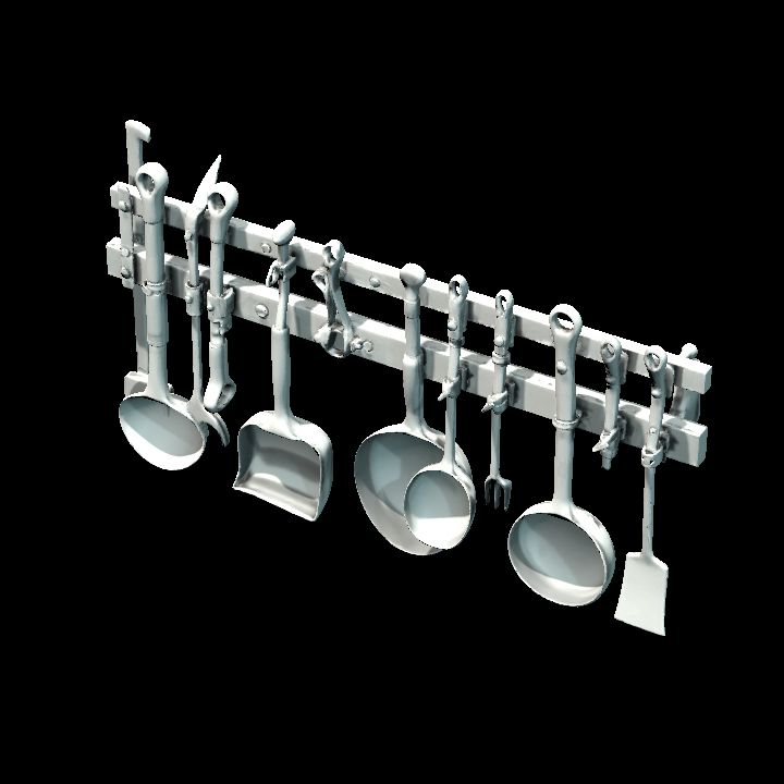 Kitchen Tool Rack Steel Ladels 1