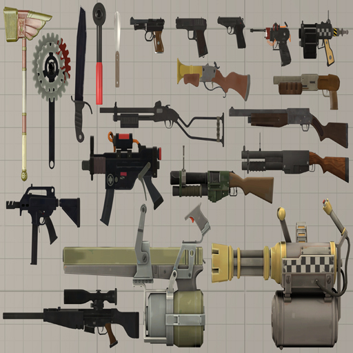 Team Fortress 2 Enhanced Summer Weapons Pack (Props)