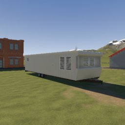 10x35 1950s mobile home (studio duplex conversion)