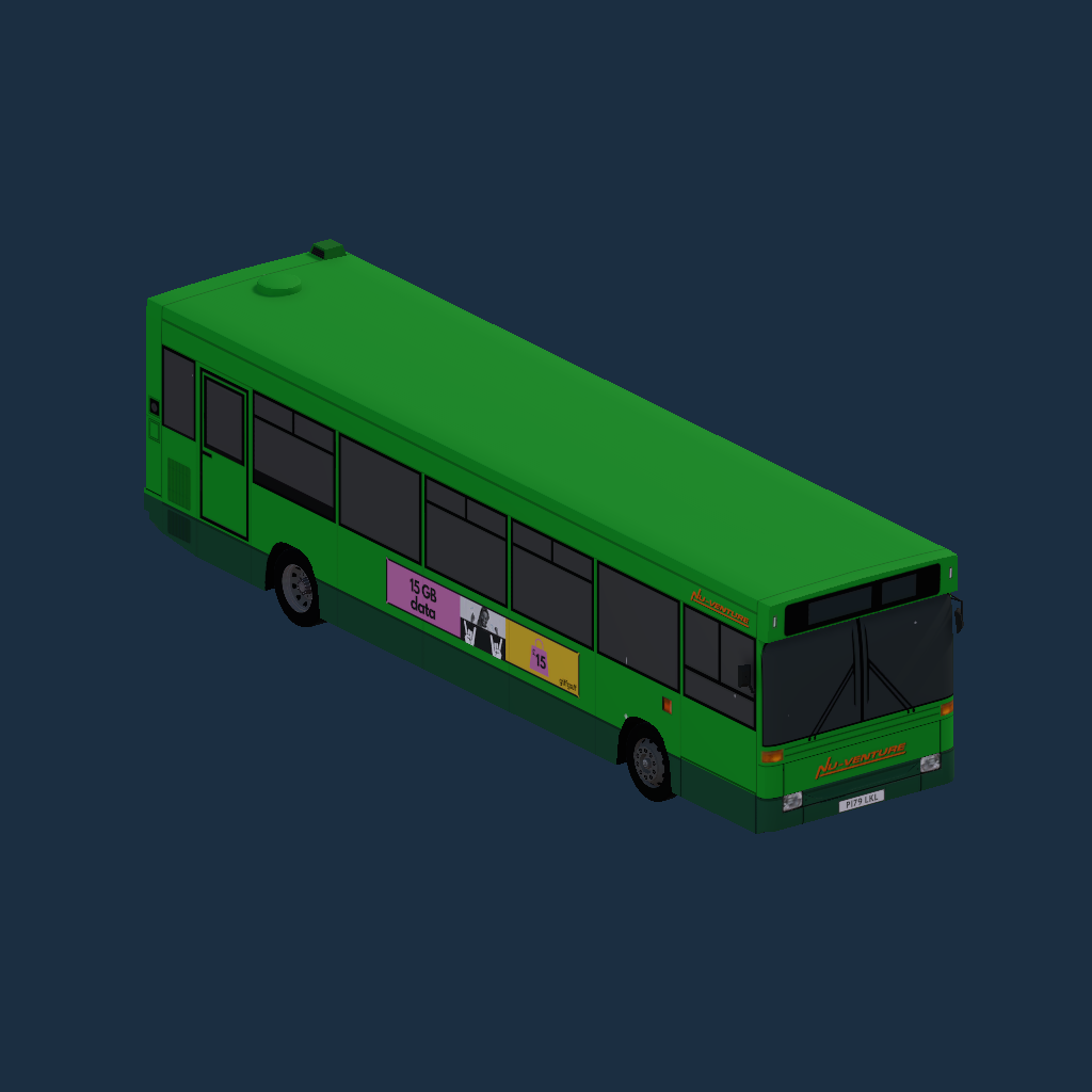 Dennis Dart SLF 10.7m Nu-Venture Green (Adverts + Logos)