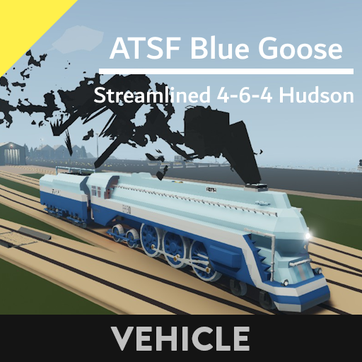 Santa Fe "Blue Goose" 4-6-4 Steam Locomotive