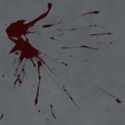 2x2 Low Velocity Blood Splatter Decal Left