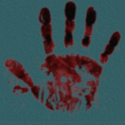 Bloody Right Handprint Flat Decal