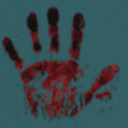 Bloody Left Handprint Flat Decal