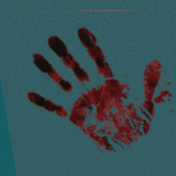 Bloody Left Handprint Angle Left Decal