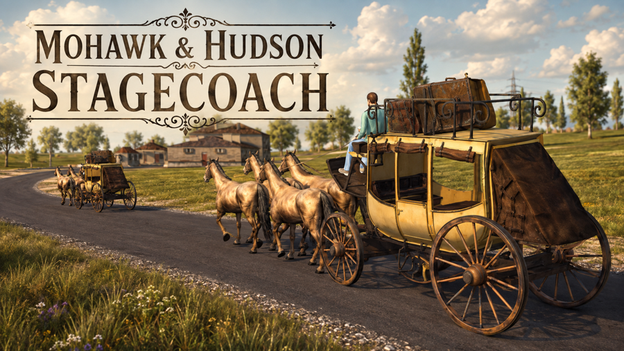 Mohawk & Hudson Horse-Drawn Stagecoach