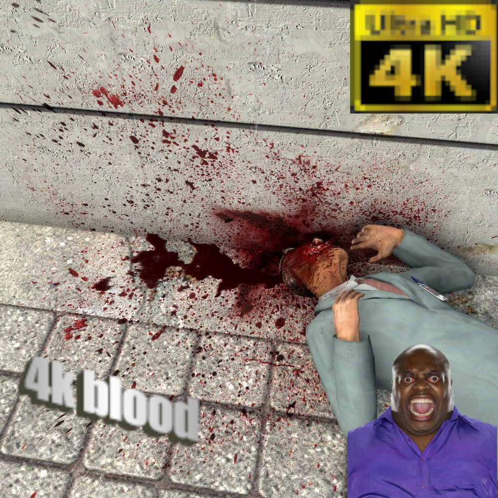 Realistic blood and bullet holes 4K