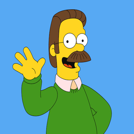 Ned Flander (the simpsons) Over Father Grigori