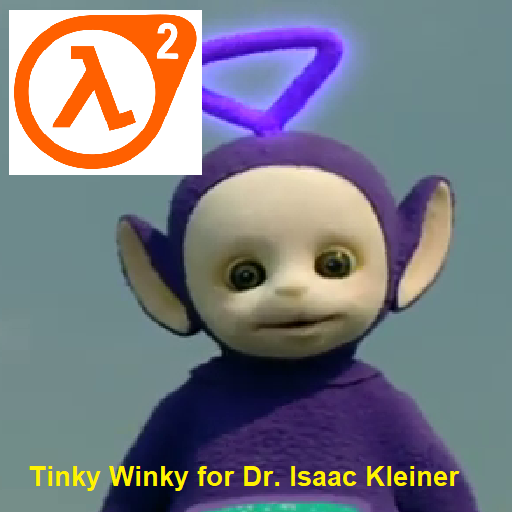Tinky Winky (Teletubbies) Over Dr Issac Kleiner