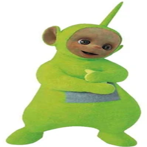 Dispy (Teletubbies) Over barney