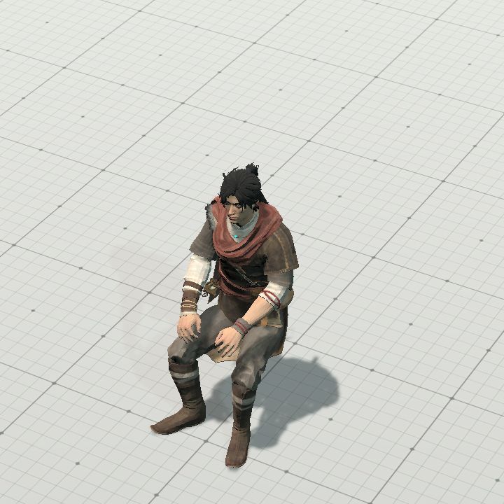 Man Sitting Idle