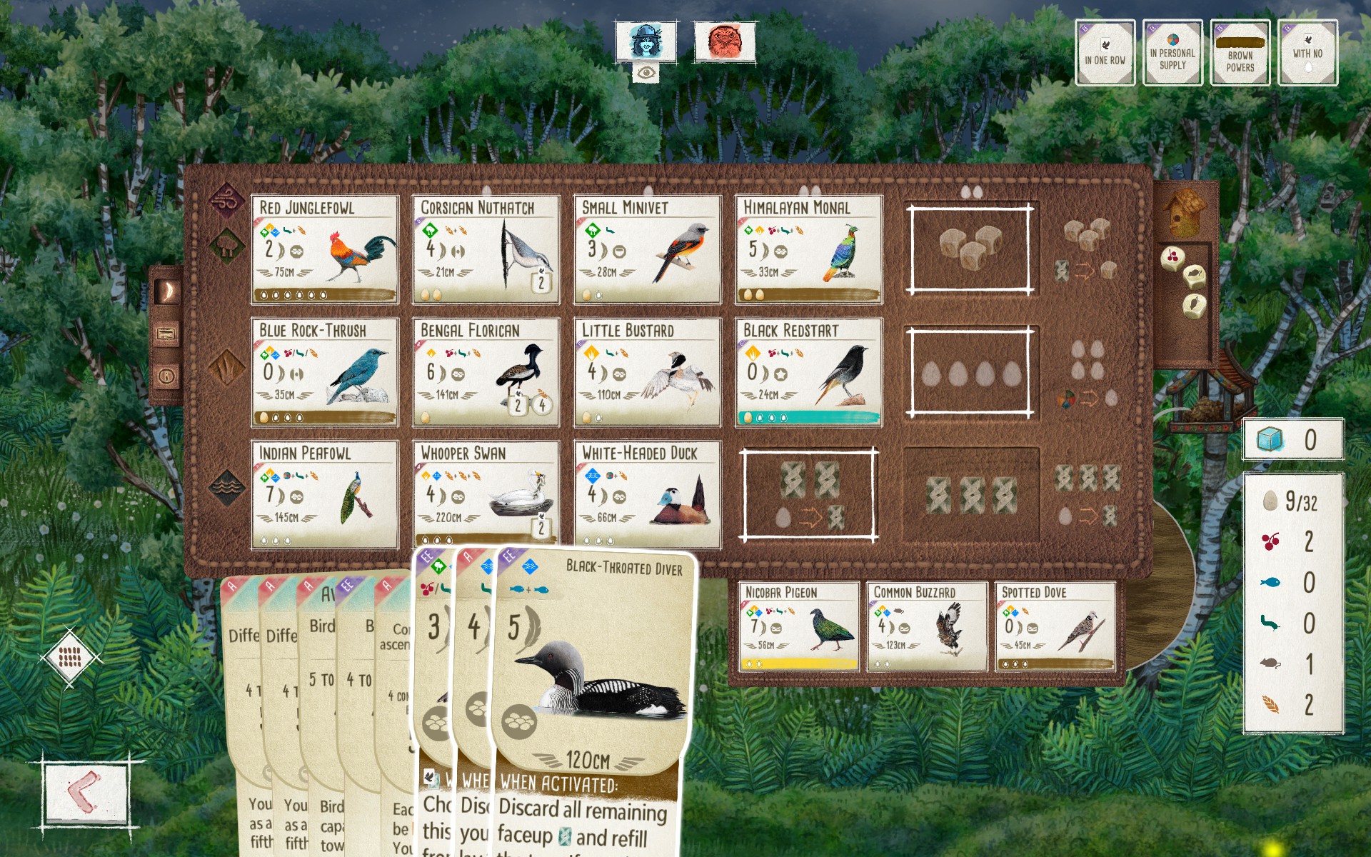 Игровой процесс Wingspan