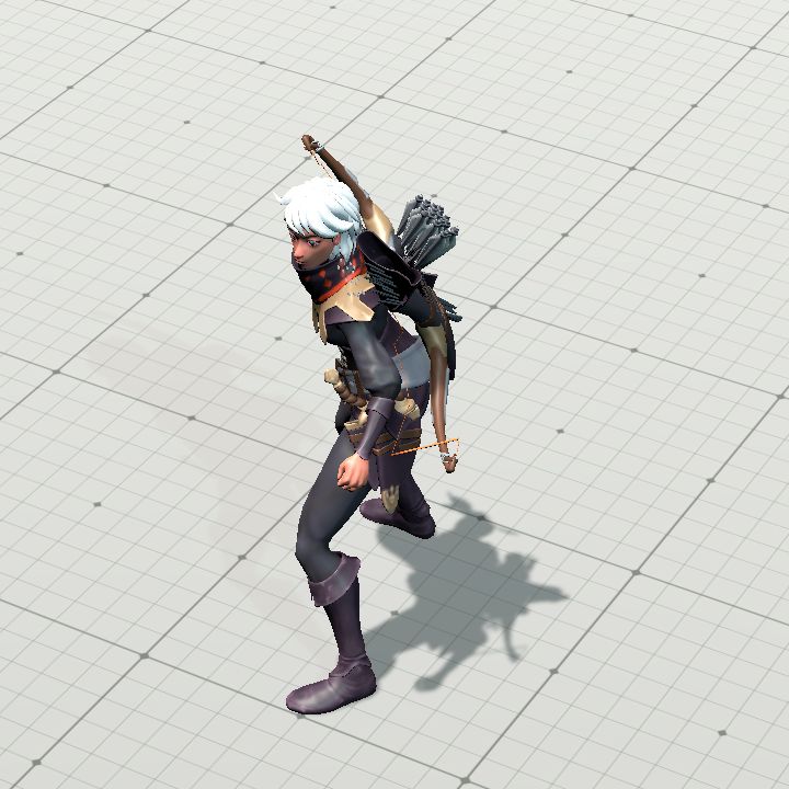 Female Archer Looking Around