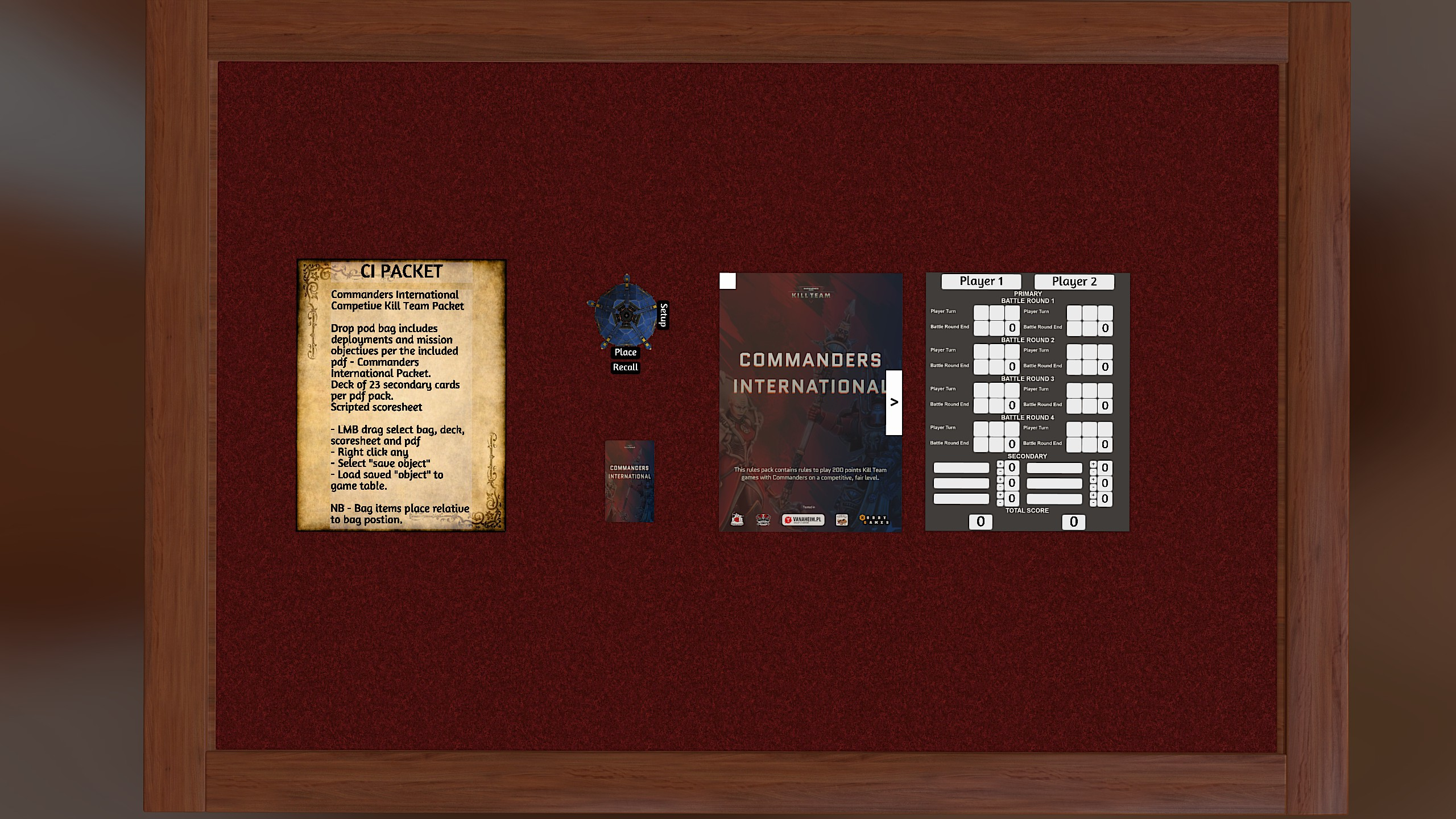 Commanders International Packet.
