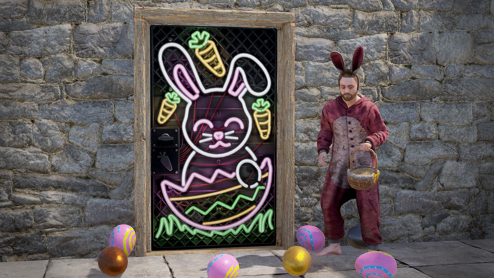 Neon Easter Bunny Door screenshot 1