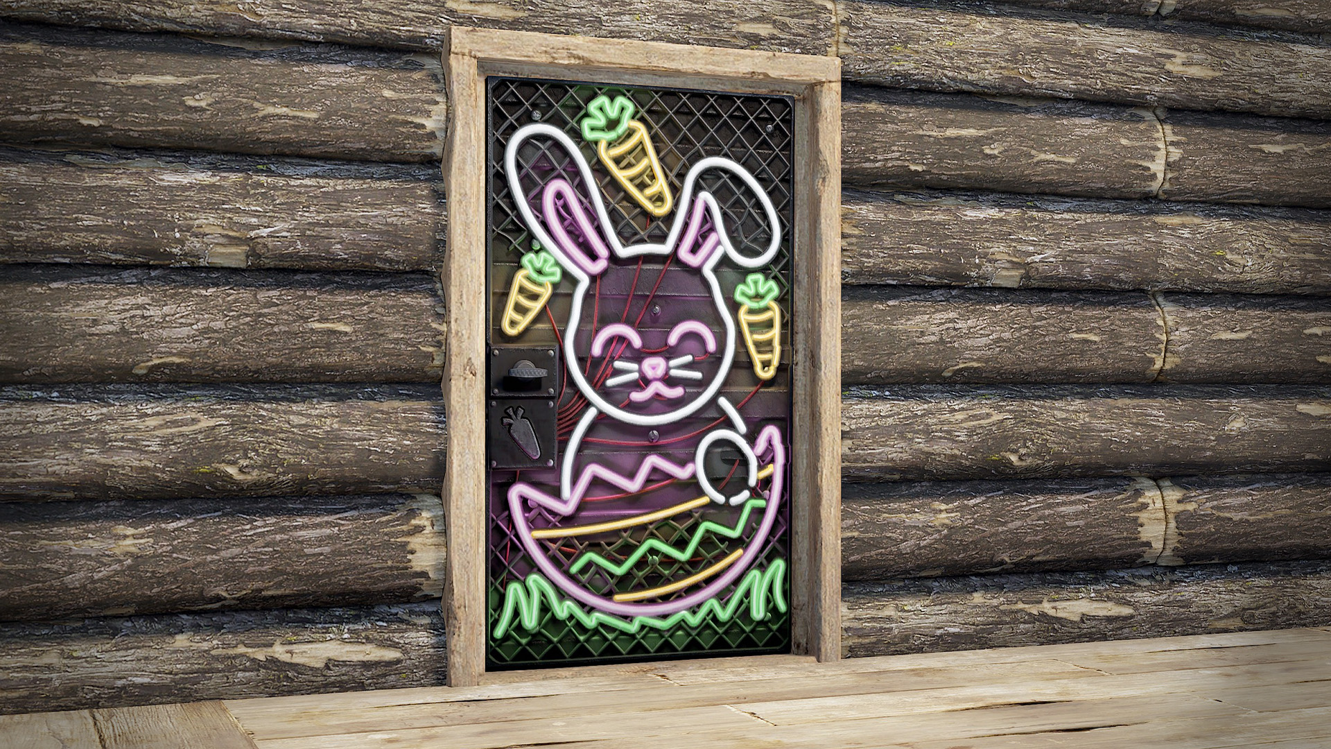 Neon Easter Bunny Door thumbnail 2