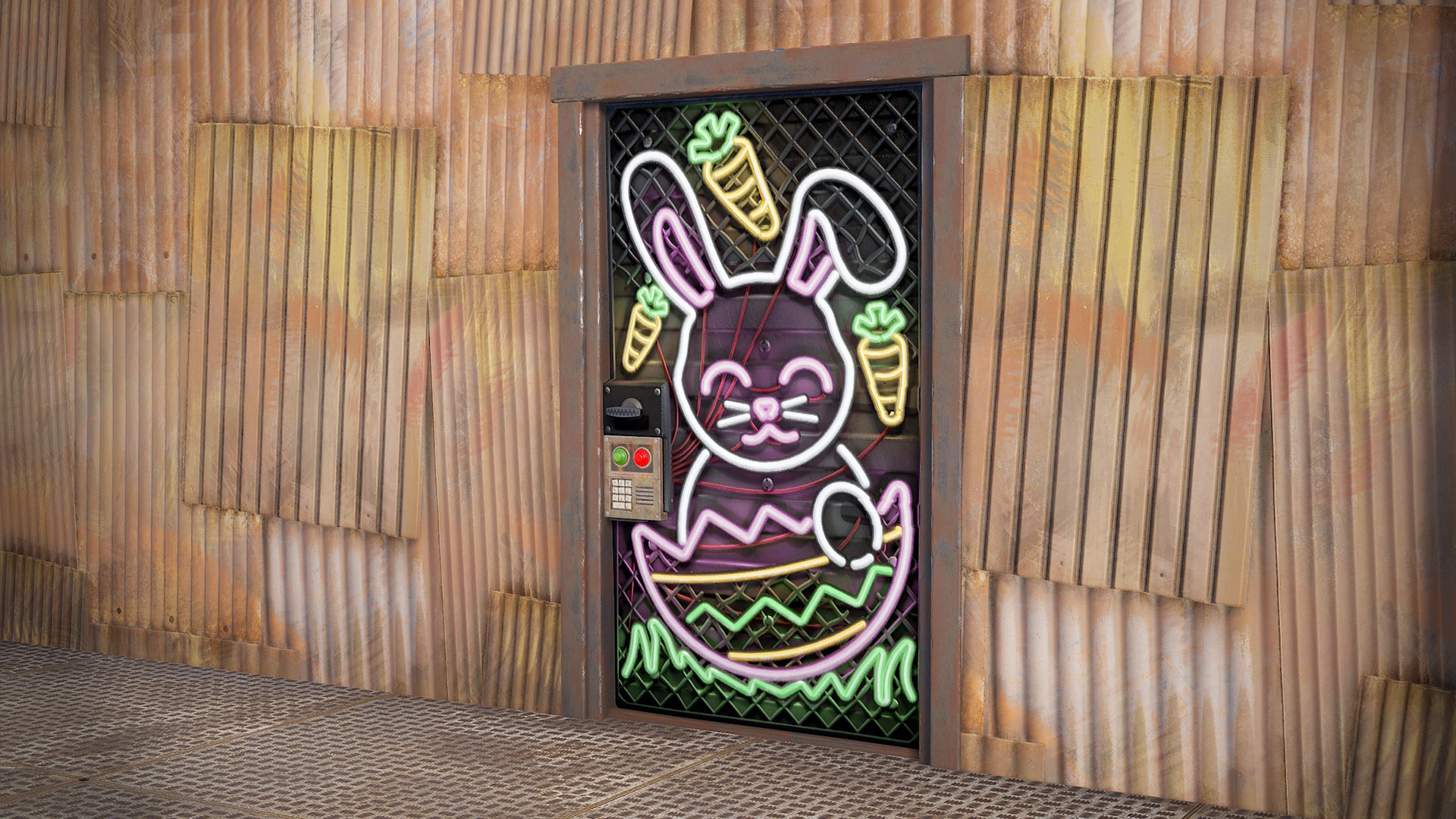 Neon Easter Bunny Door thumbnail 3