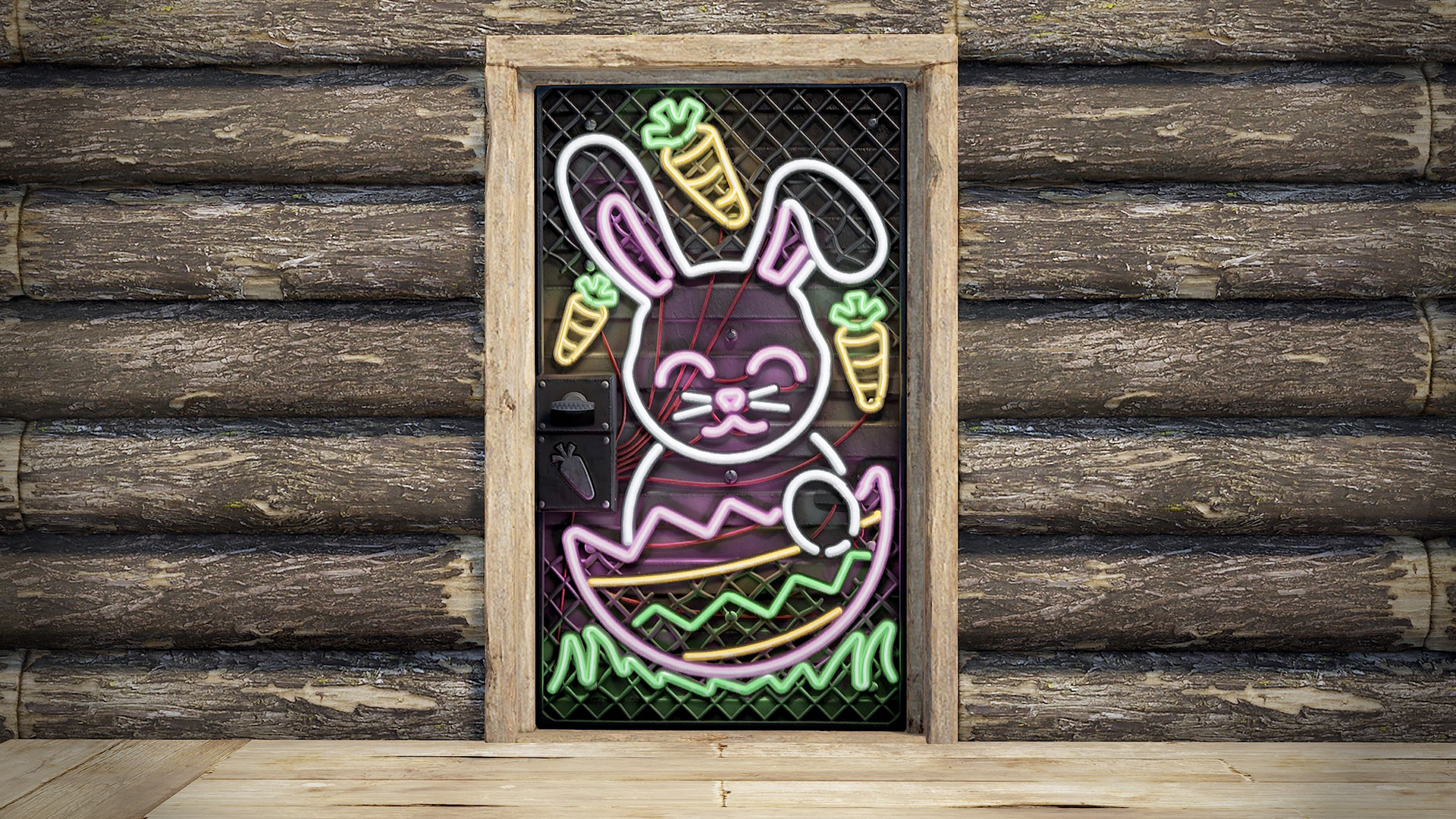 Neon Easter Bunny Door thumbnail 4