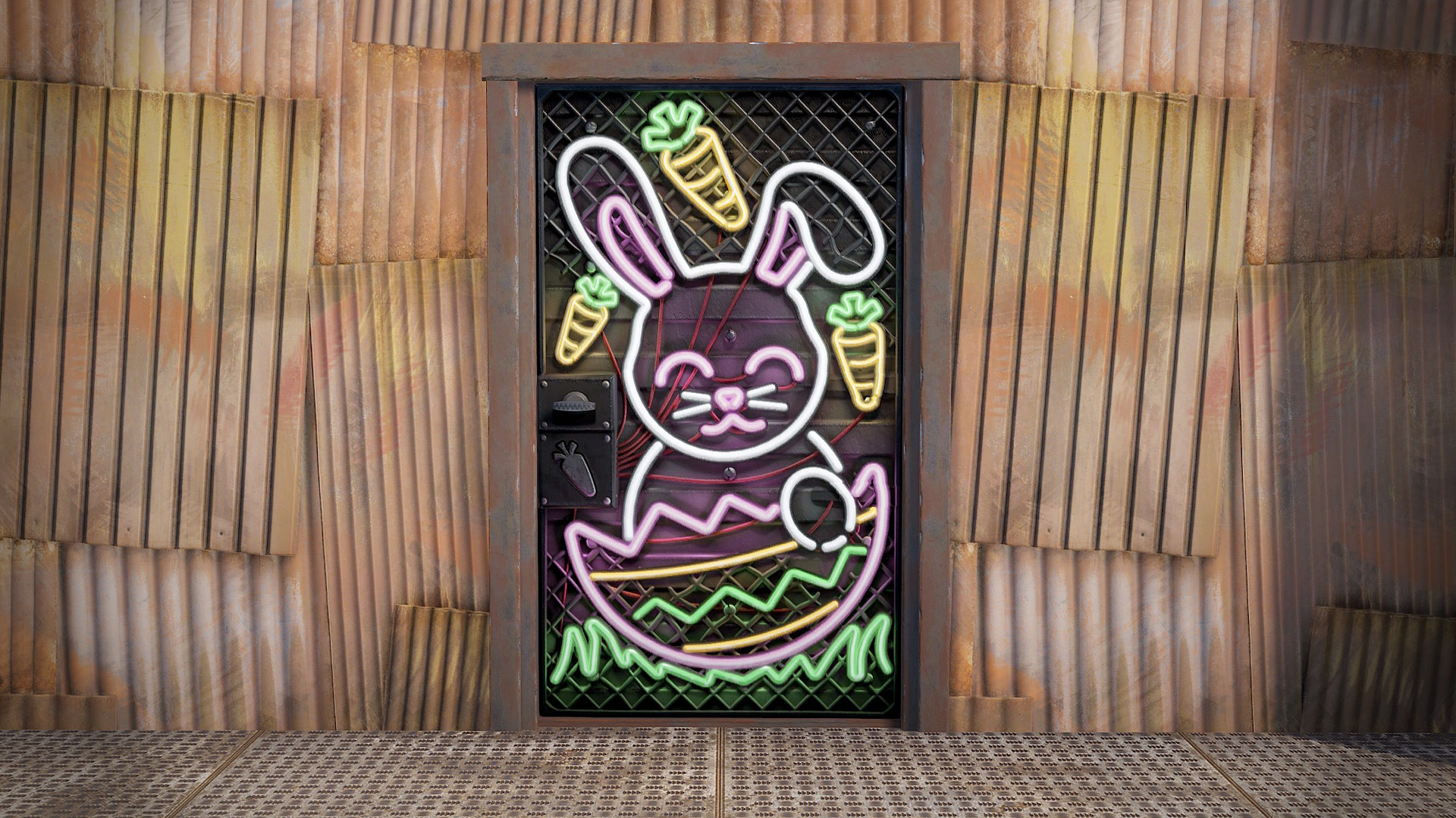 Neon Easter Bunny Door thumbnail 5