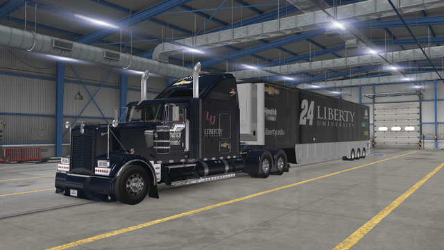 Liberty University Nascar truck and trailer pack