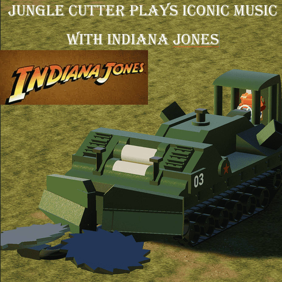 Indiana Jones Great jungle cutter plays music