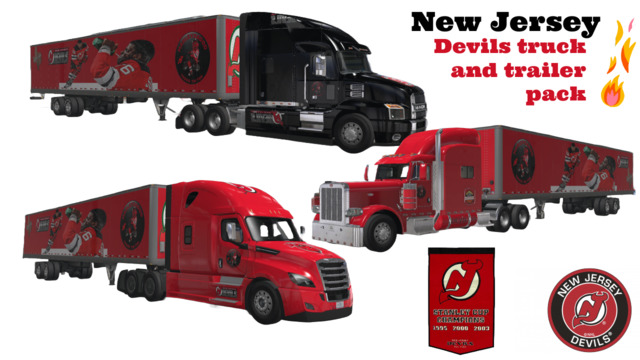 New Jersey Devils truck and trailer pack