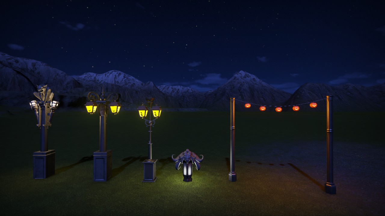 street lights helloween