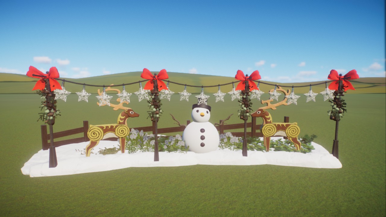 Festive winter lights display