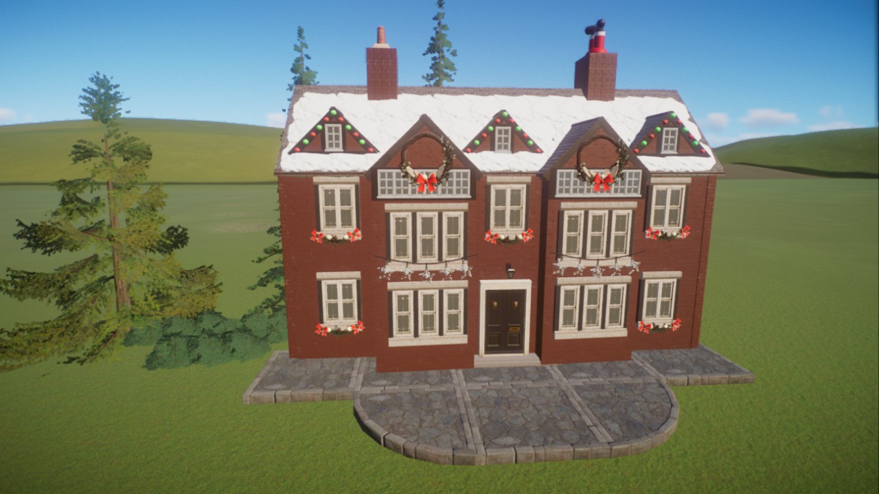 Festive Winter Town House