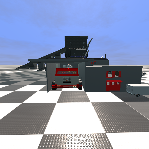 Ramsstein Benzin Fire station and fire truck