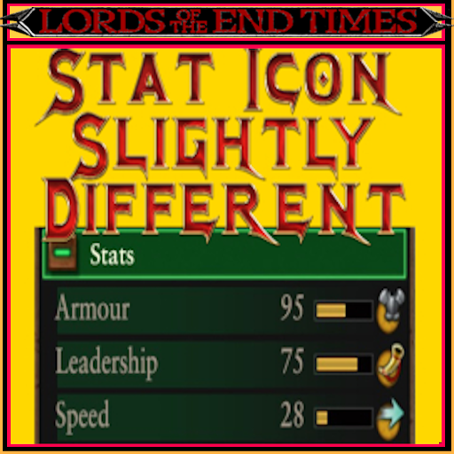 Stat Icons justified to the right. 9.0