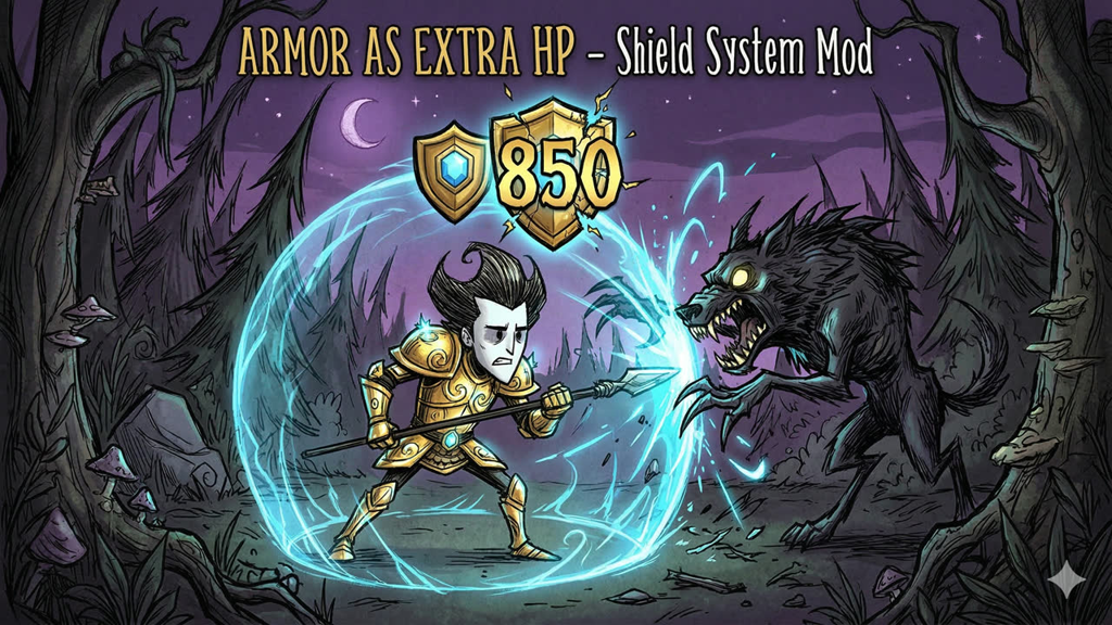 [h1]护甲即额外血量 | Armor As Extra HP[/h1] – Don't Starve Together Mod