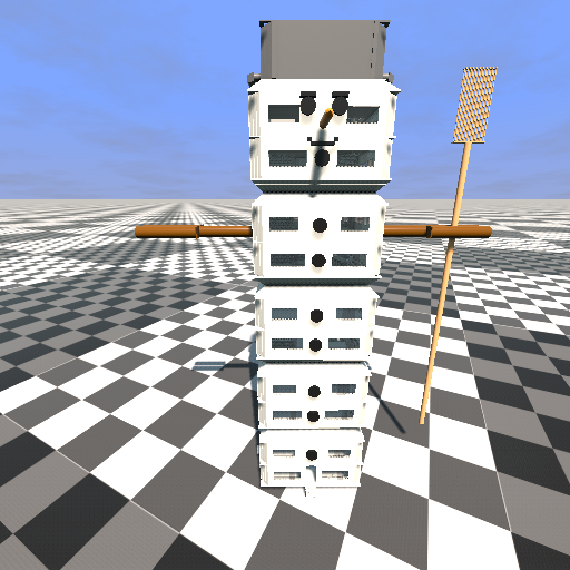 Snowman tower for tower survival no scalable bricks made for tower survival