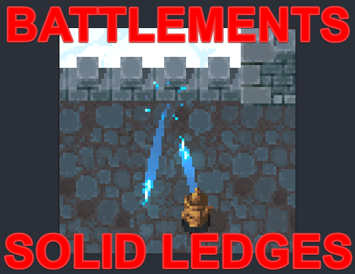 Battlements - Solid ledges