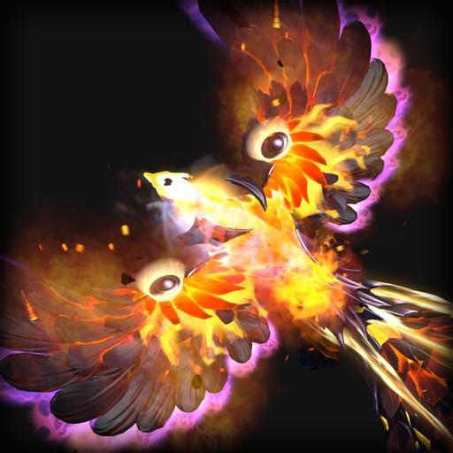 Dark Owl - wings purple
