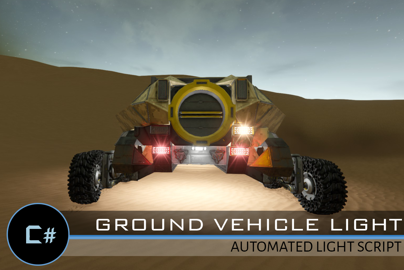 Ground vehicle lights script preview