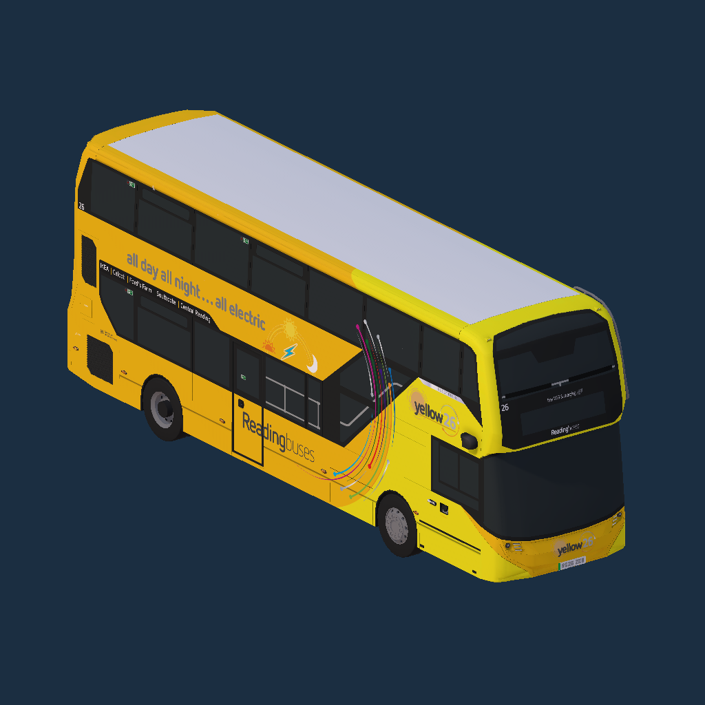 Reading Buses 26 RG26 ZEB Yellow 26 Livery