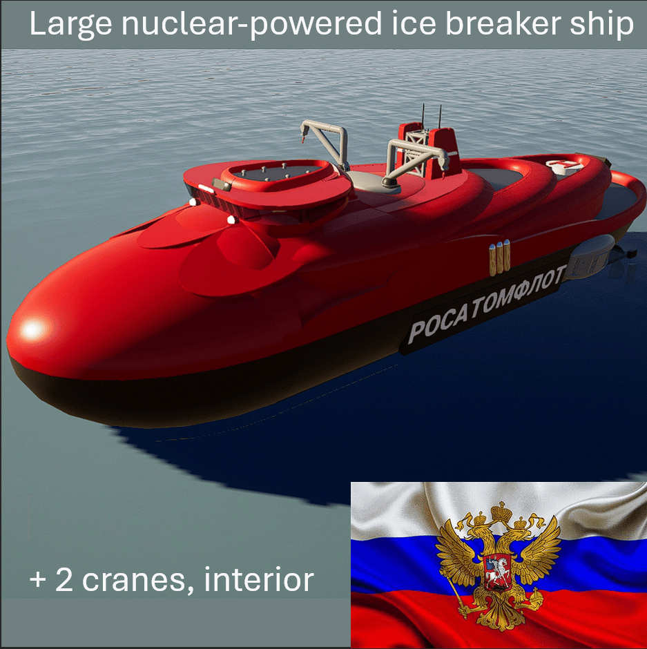 Giant nuclear-powered ice breaker ship