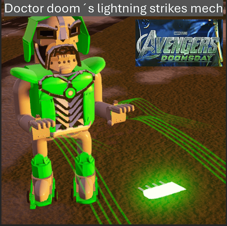 Doctor Doom lightning strikes mech