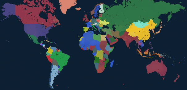 World Map in 1917