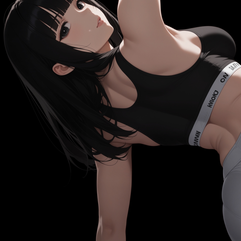 Girl | Dark Background | Dark & Colored Versions | 4K